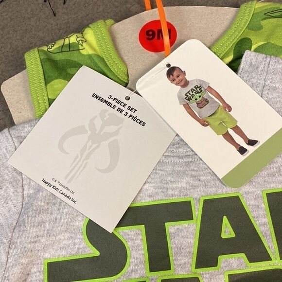 3 Piece Ensemble Star  Wars Baby Yoda NWT - Picture 2 of 5